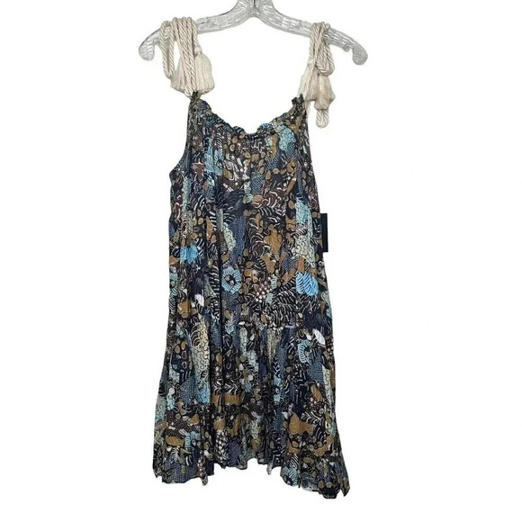 NWT Ulla Johnson TRULA Mini Cover up Dress Cotton Blend Batik Size Medium New - Picture 5 of 11